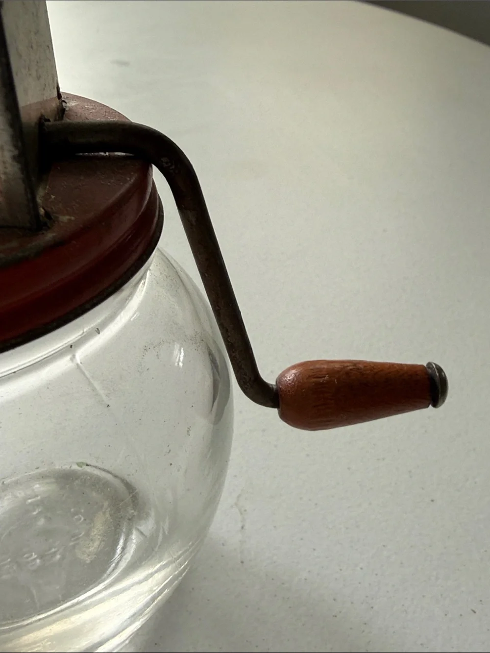 Vintage 1950s Androck Nut Meat Chopper Manual Kitchen Grinder -  Glass & Metal